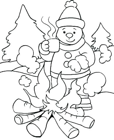 389x480 Coloring Pages For Winter Winter Animal Coloring Pages Winter