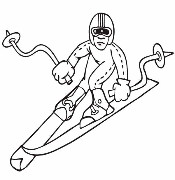 600x617 Sports Coloring Pages Winter Olympic Sports Coloring Pages Kids