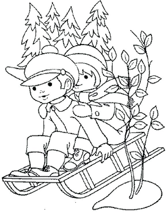 580x739 Sledding Coloring Pages Kids Coloring Pages Winter Sledding Dog