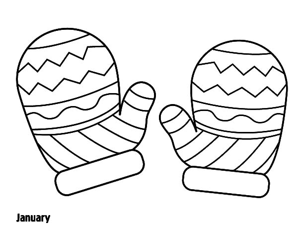 600x464 Mittens Winter Season Coloring Pages Color Luna