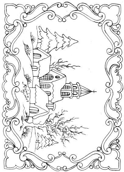 Winter Village Coloring Pages