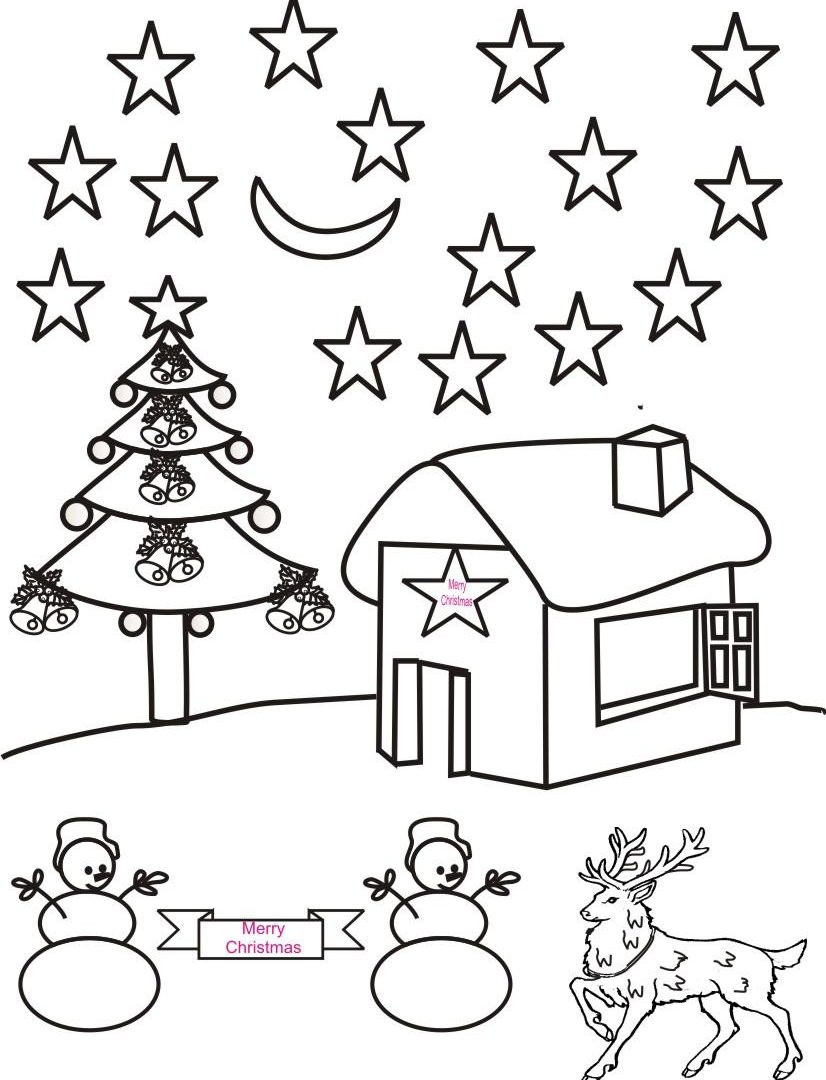826x1080 Coloringage 1600x1128 Winter Sceneryages Mountain Christmas Scenes