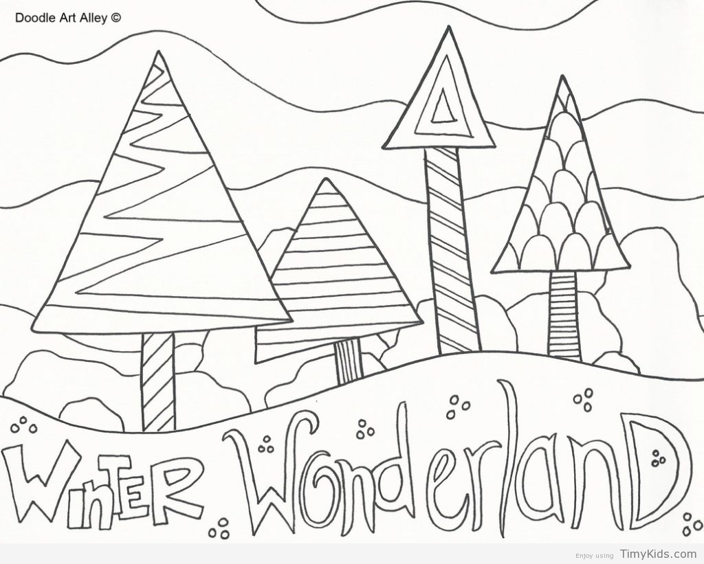 1024x821 Winter Wonderland Coloring Page Timykids Throughout Pages