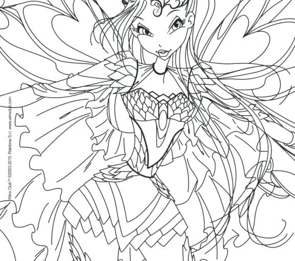 576x510 Winx Club Bloom Bloomix Coloring Pages Kids Travel Inside