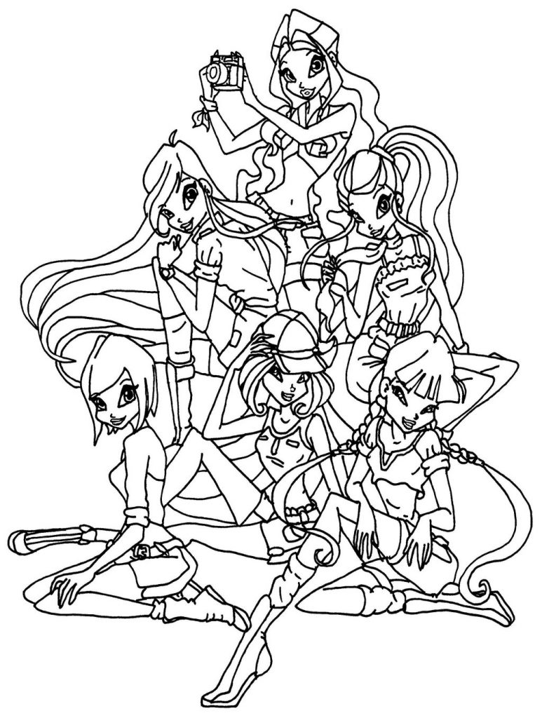 773x1024 Winx Club Coloring Pages Printable Animations Cartoons Stella