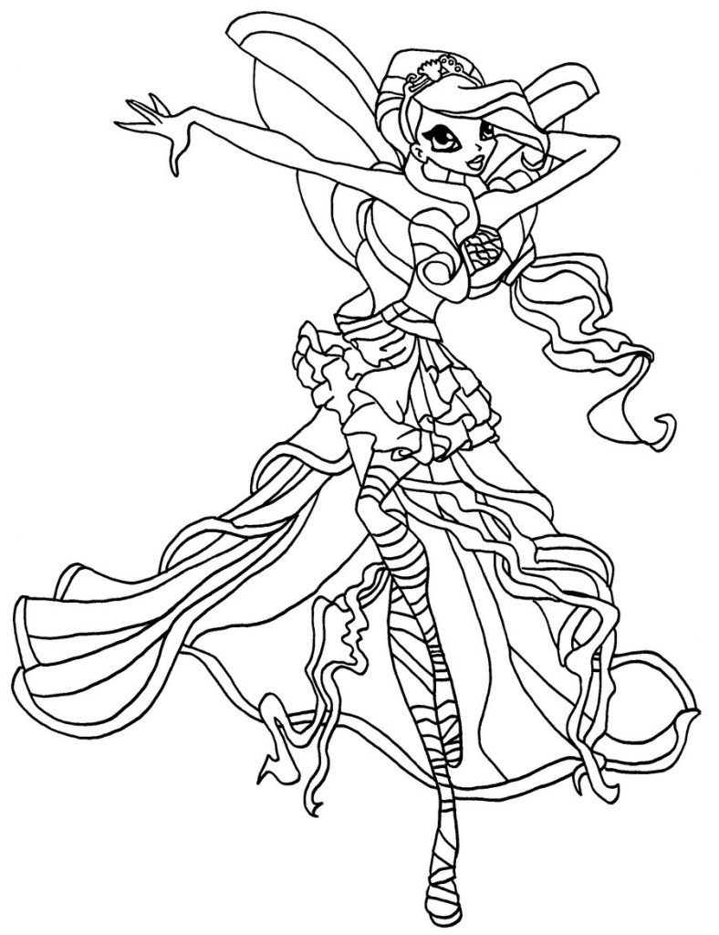 788x1024 Winx Club Flora Harmonix Coloringages Online Believixrintable Free