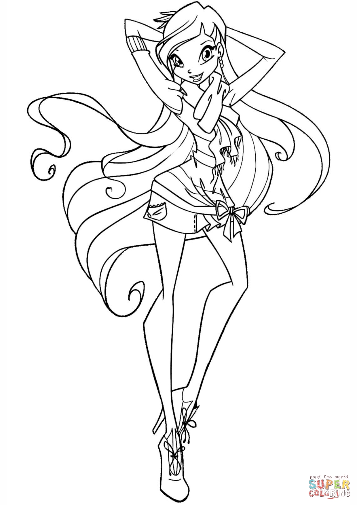 1240x1754 Winx Coloring Pages Awesome Stella Bloomix Winx Club Coloring