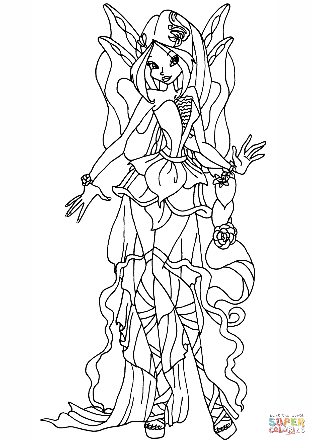 1240x1754 Gigantic Winx Club Coloring Pages Page Bloomix