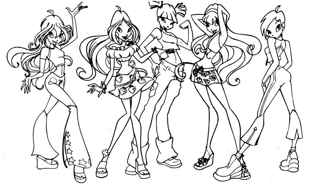 1007x610 Winx Club Boyama Renkli Winx Club