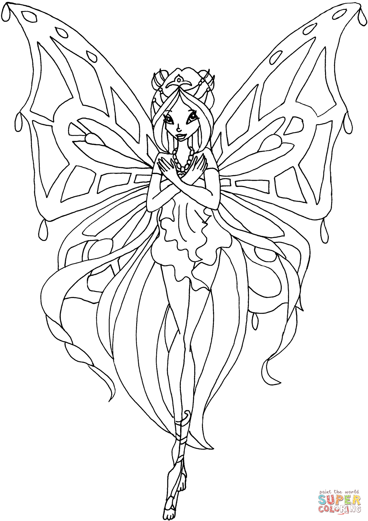 Winx Club Flora Coloring Pages
