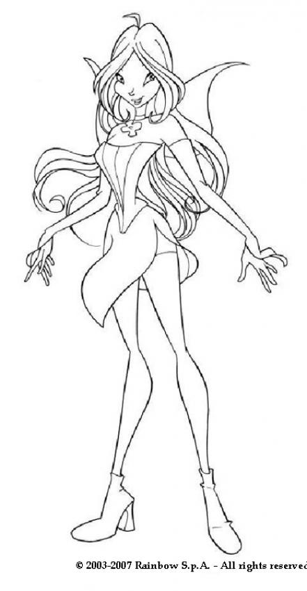 441x850 The Beautiful Fairy Flora Coloring Pages