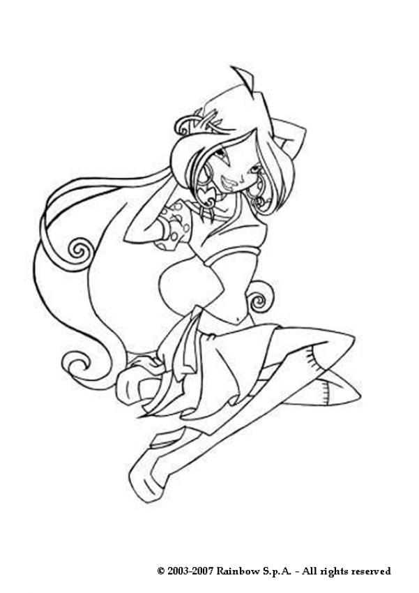 601x850 The Fairy Winx Club Girl Flora Coloring Pages