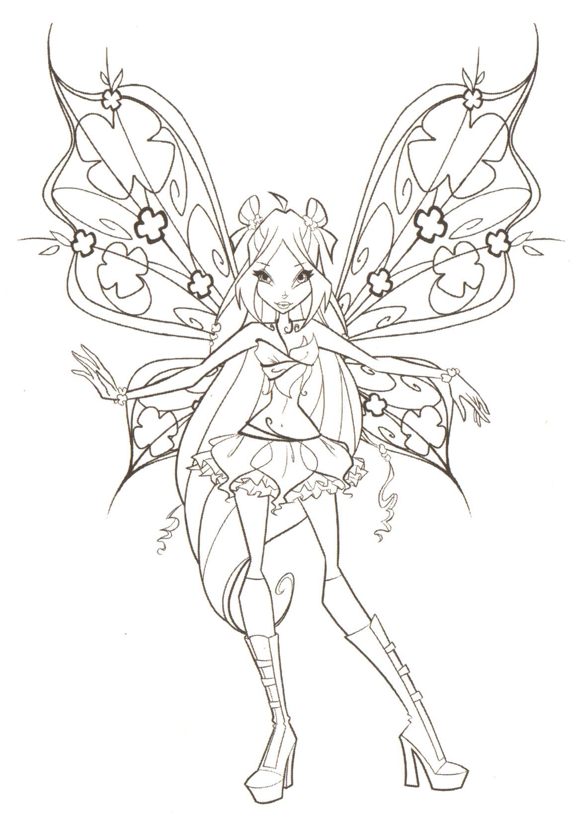 1153x1650 Winx Club Flora Believix Coloring Pages Winx Club Forever