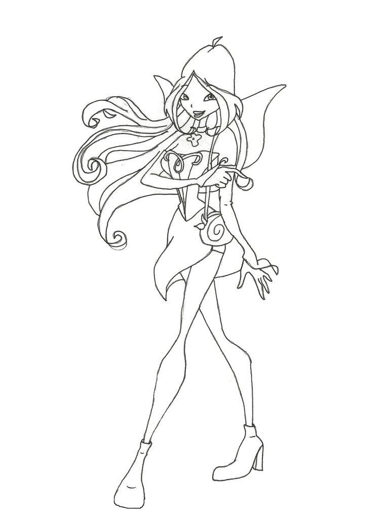 764x1046 Winx Club Flora Coloring Pages Gallery Coloring For Kids 2018