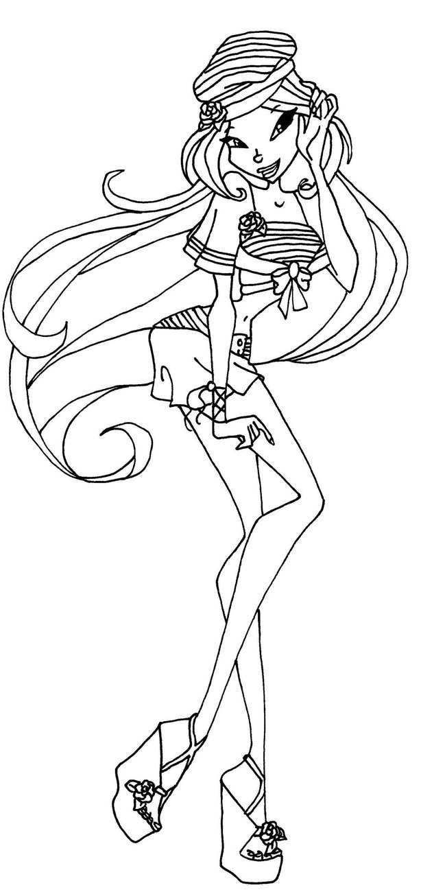 614x1300 Winx Club Flora Sirenix Coloring Pages