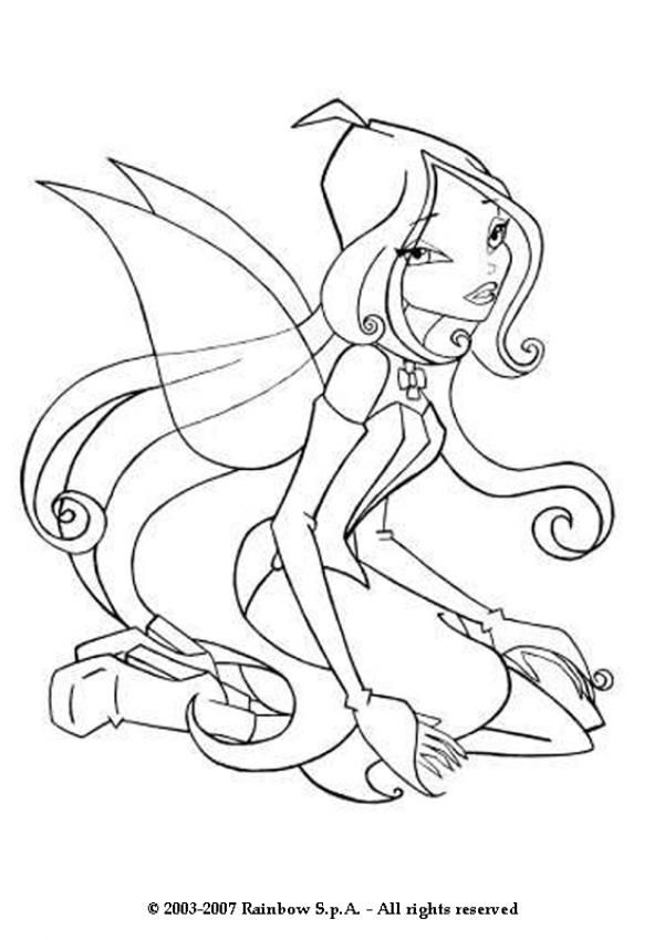 601x850 Flora Coloring Pages