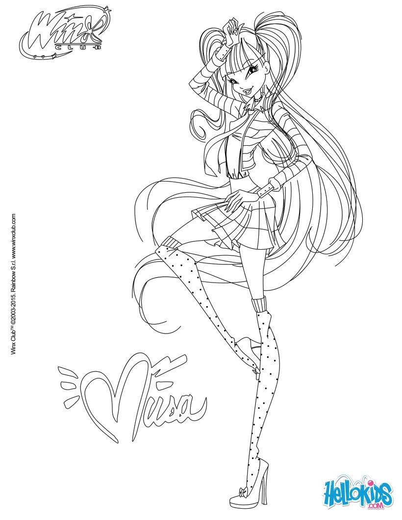 820x1060 Musa In Dress Coloring Pages