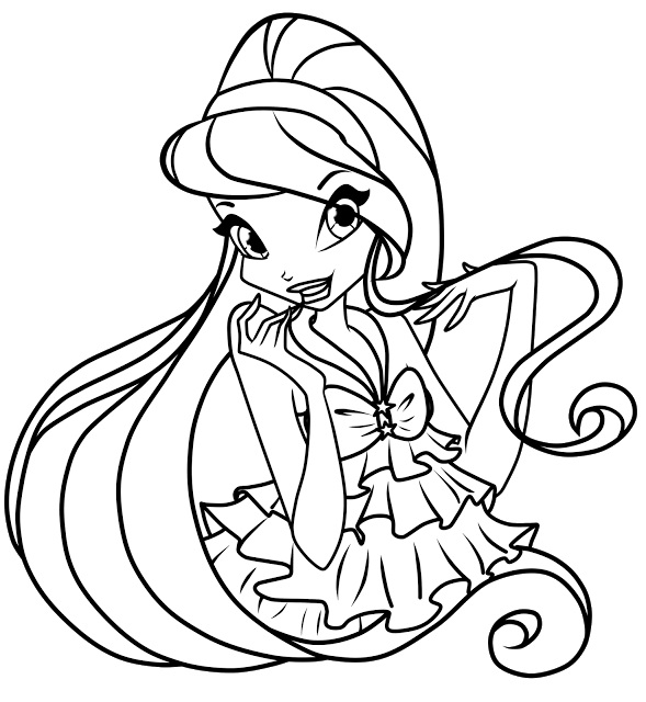 589x640 Winx Club Musa Coloring Page