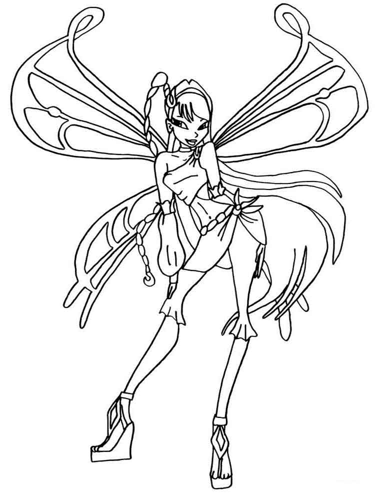 750x1000 Winx Club Musa Coloring Pages 7