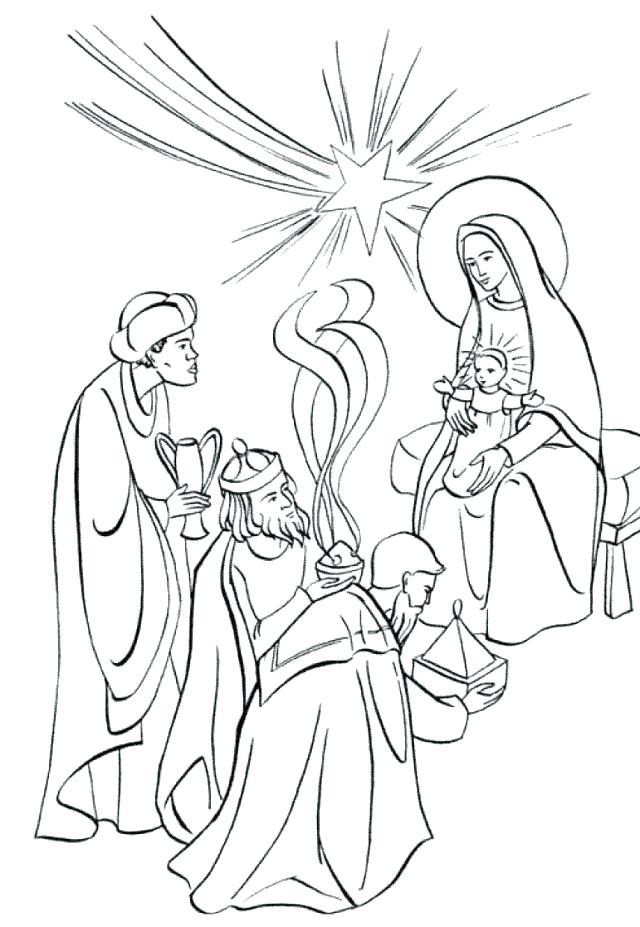 640x927 Three Kings Coloring Pages Wise Men Coloring Pages Wise Man