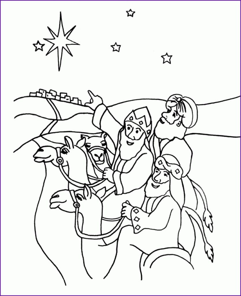 834x1024 Wise Men Coloring Page Az Pages Pertaining To Fine We Three Kings