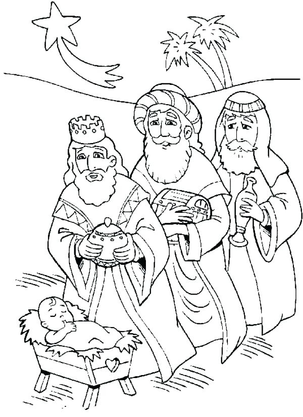 600x825 Wisemen Coloring Pages