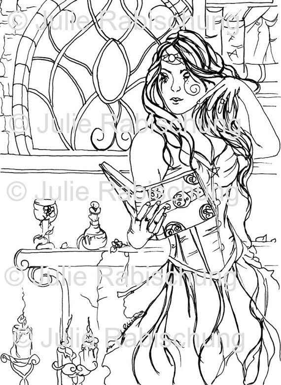 Witch Coloring Pages For Adults