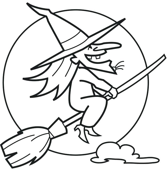 693x700 Coloring Halloween Pages Coloring Pages Flying Witch Free Coloring