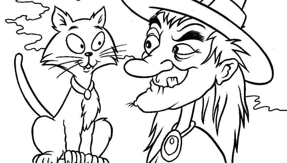 960x544 Halloween Witch Coloring Pages