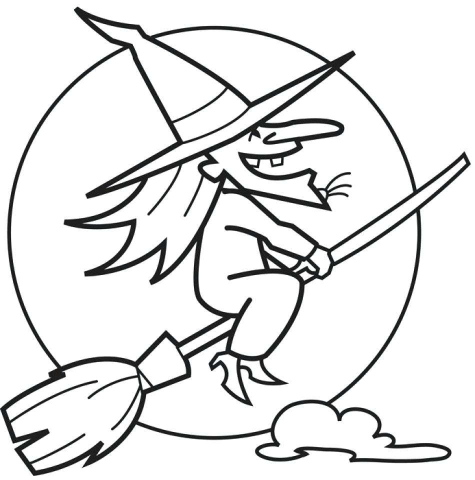 950x960 New Coloring Halloween Witch Coloring Page Free Coloring Pages