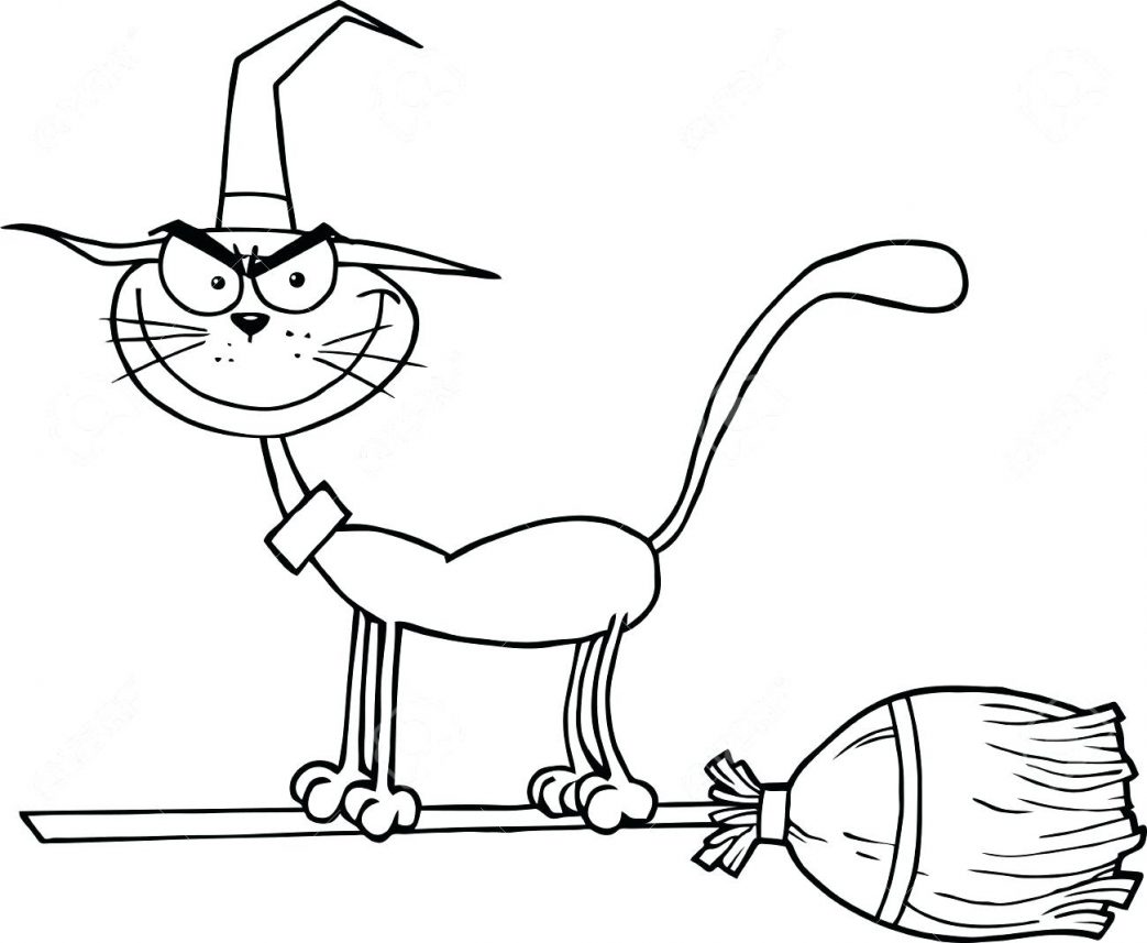 1043x857 Witch Pictures To Color Coloring Pages Pdf My Land Scary Night Sky