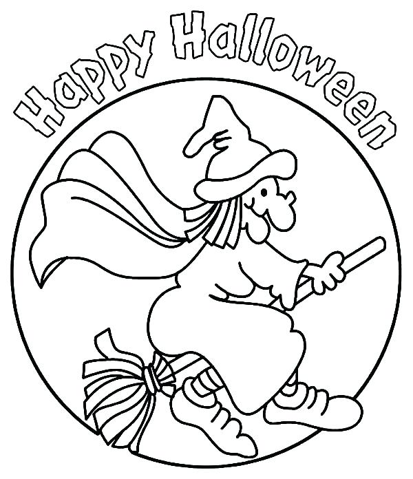 600x696 Happy Halloween Sign Coloring Pages Vanda
