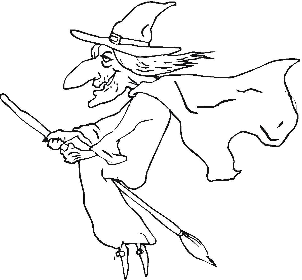 1200x1110 Witch Coloring Pages Printable For Kids Ripping Page Acpra