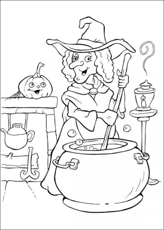 550x770 Witch Halloween Coloring Pages Halloween Coloring Pages Witches