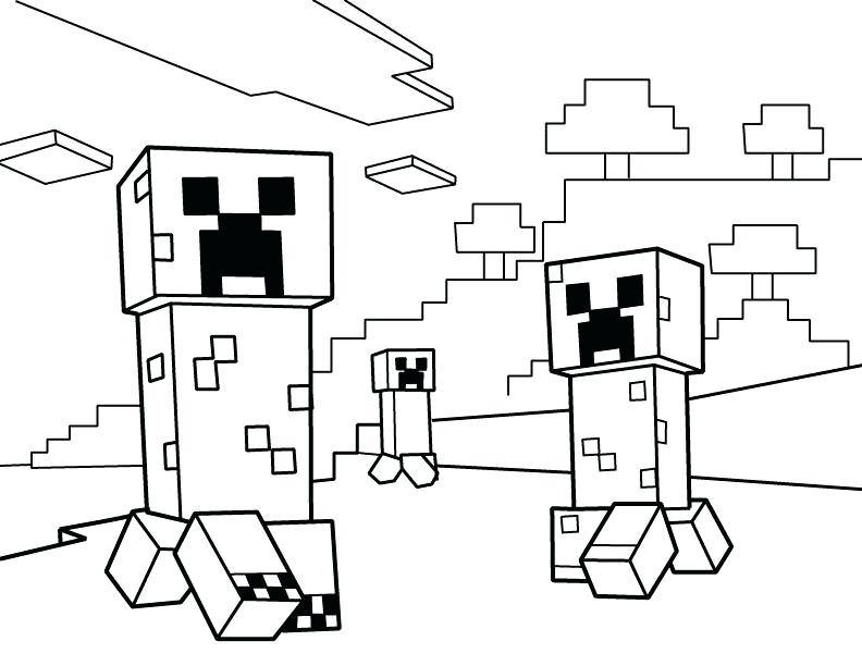 792x612 Wither Storm Minecraft Coloring Pages