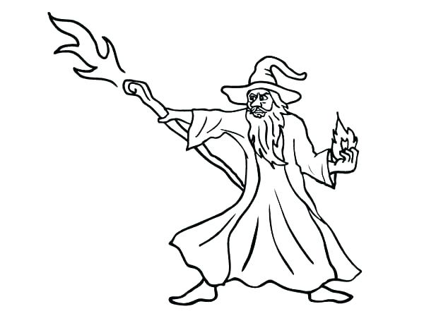 600x448 Wizard Coloring Pages Magician Wizard Coloring Pages Evil Wizard