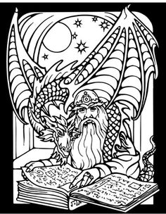 236x304 Wizard Coloring Pages For Adults Wondrous Wizards (Dover