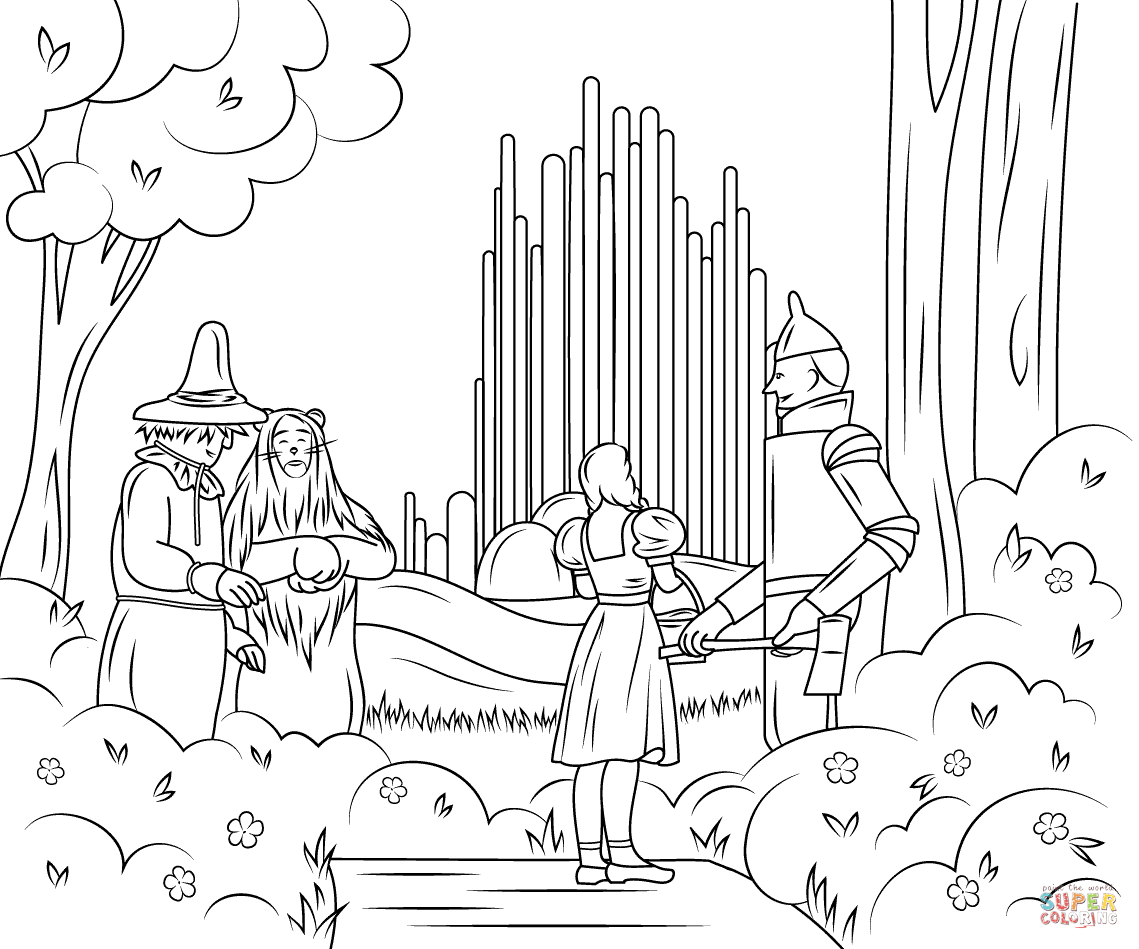 1139x949 Wizard Of Oz Coloring Pages 6