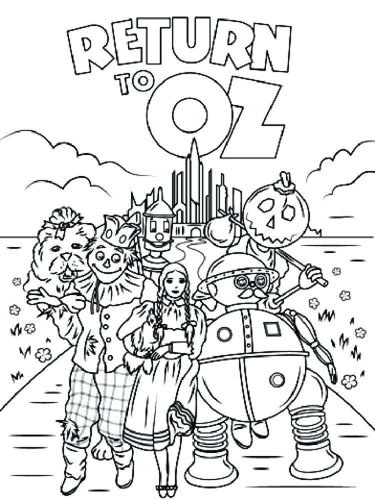 750x1000 Wizard Of Oz Coloring Pages Wizard Coloring Pages The Wizard Of Oz