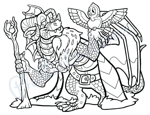 600x463 Dragon Coloring Pages Easy Wizard Coloring Page Wizard Dragon
