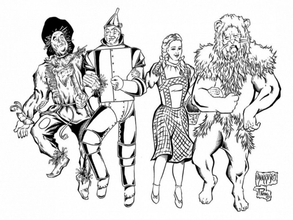 1024x768 Httpcolorings.cowizard Of Oz Characters Coloring Pages