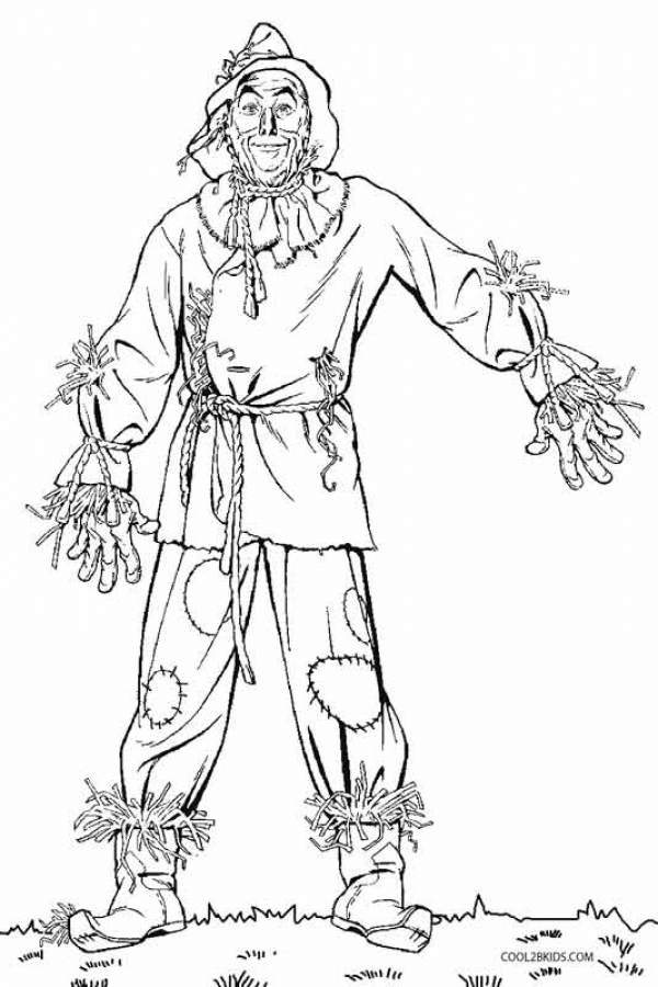 600x900 Scarecrow From Wizard Of Oz Kids Printable Coloring Pages Fun