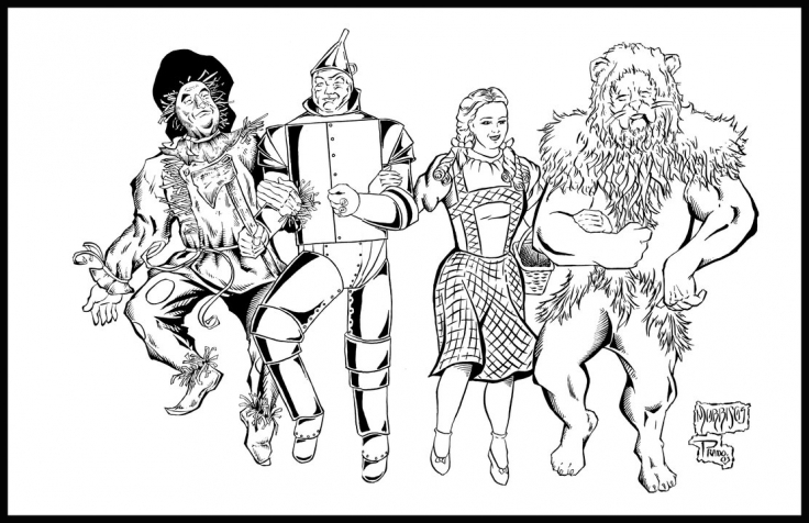 736x476 Wizard Of Oz Coloring Pages