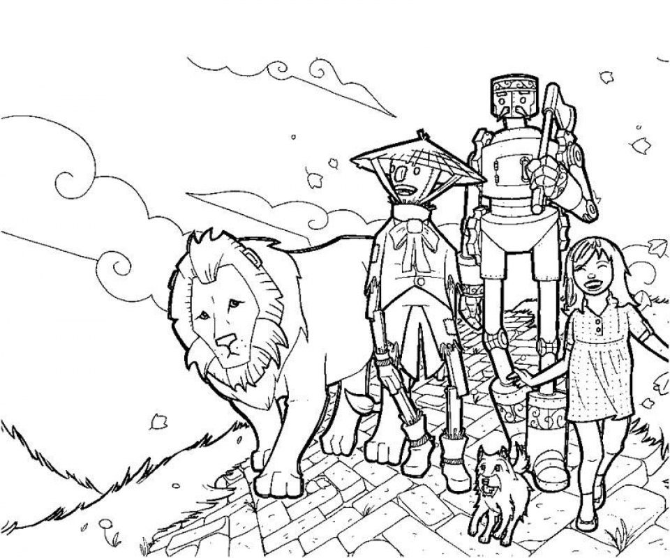 960x800 Free Printable Wizard Of Oz Coloring Pages