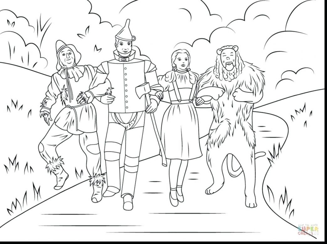 1043x778 Dorothy Wizard Of Oz Coloring Pages Newyork Rp Com