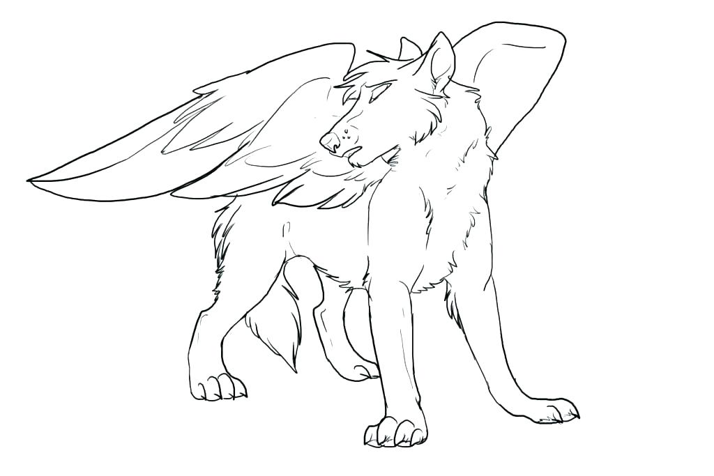 1024x683 Cartoon Wolves Coloring Pages Wolf Sheets Free Printable For Kids