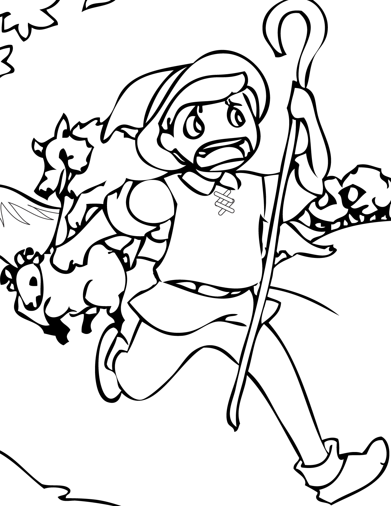 1275x1650 The Boy Who Cried Wolf Coloring Pages By Danika Free Kids Story