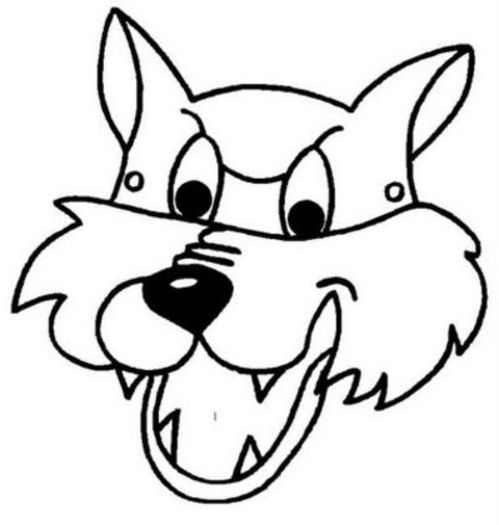 Wolf Face Coloring Pages