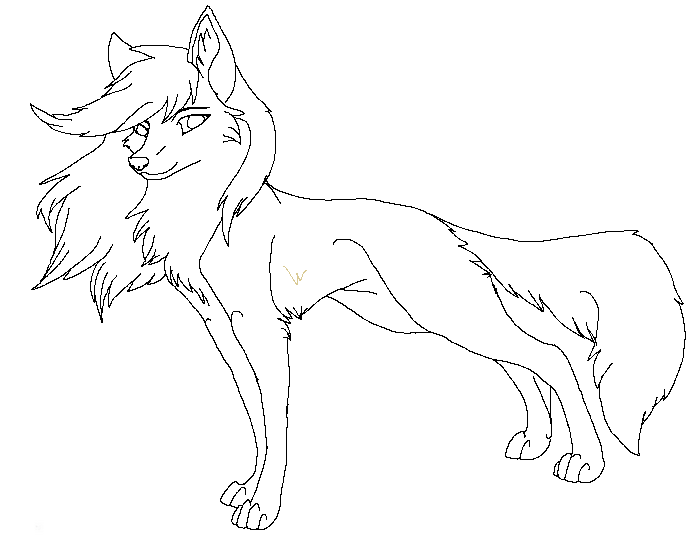 700x556 Wolf Love Lineart Lineart Wolf New 1 By Raven, Anime Wolf Girl