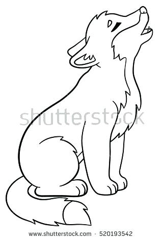 318x470 Howling Wolf Coloring Pages Coloring Pages Little Cute Baby Wolf